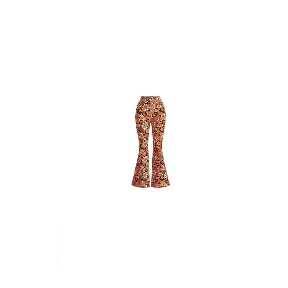 Unbranded Hippie 70s Style Floral Print Stretch Pants - Women’s Size Medium